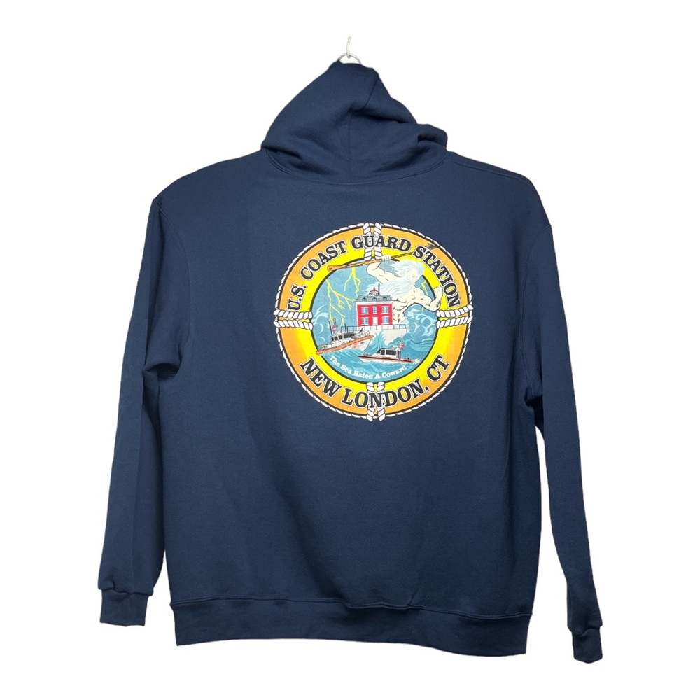 NEW  Authentic U.S. Coast Guard Blue Pull over Hoodie Size 2XL